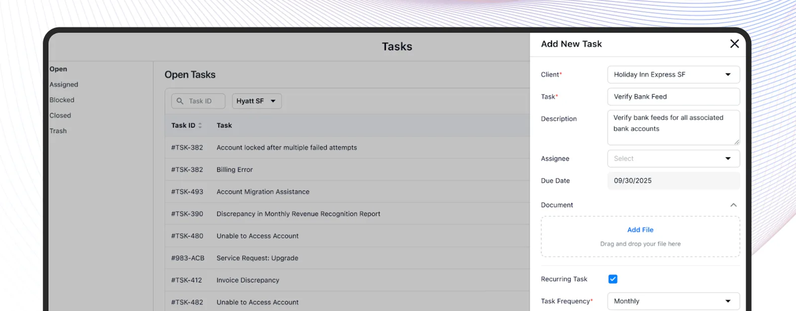 Set Recurring Tasks To Streamline Your Month End Close